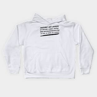 Invisible Not Broken Black & White Logo Kids Hoodie